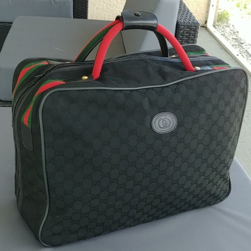 Gucci monogram Black Web Carry On duffle bag - Picture 2 of 15